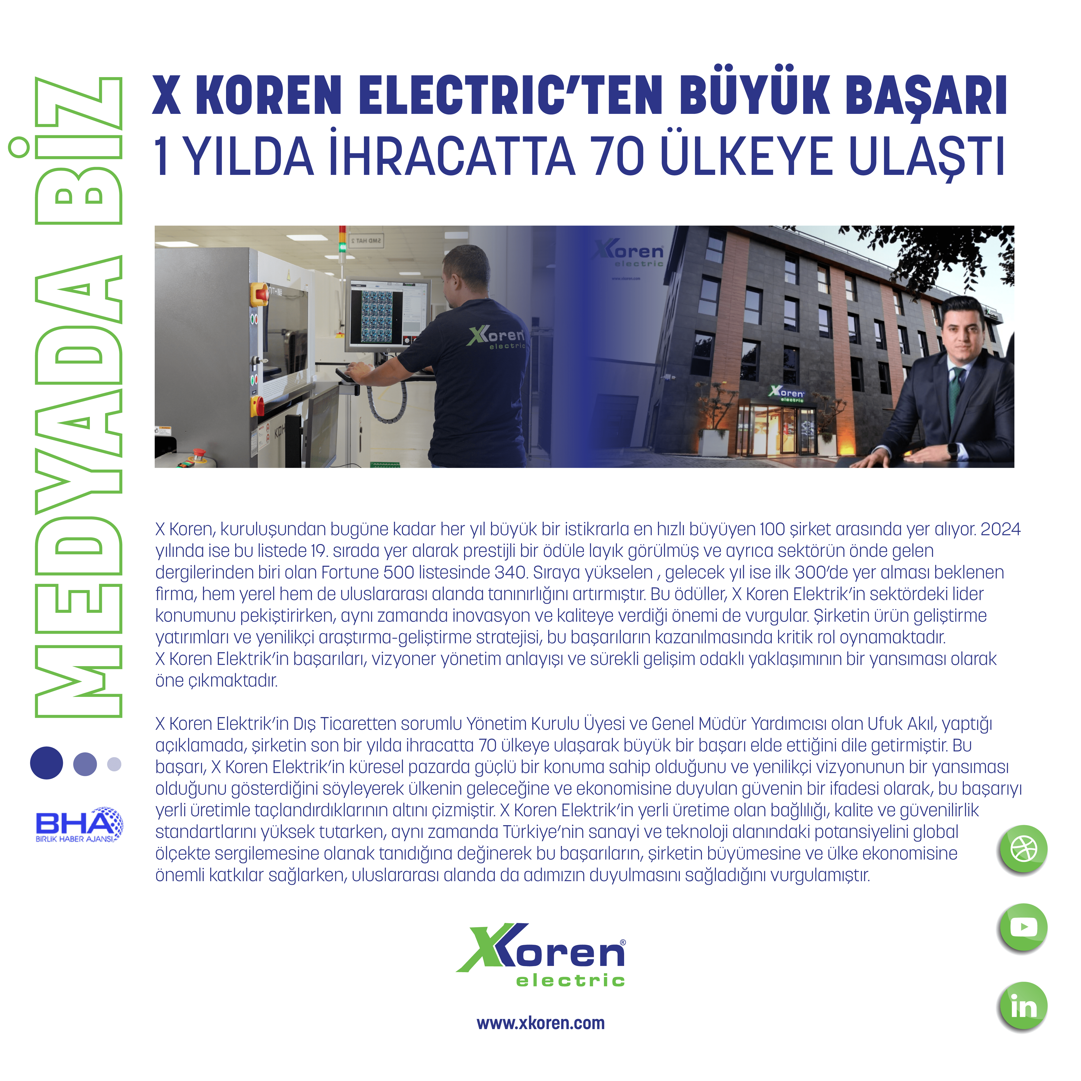 Большой успех компании X Koren Electric: экспорт за 1 год достиг 70 стран